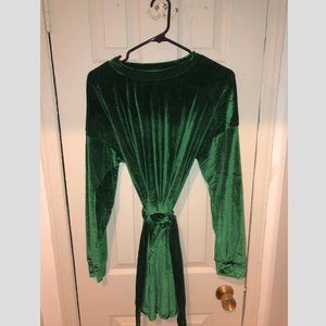 Forest Green Velvet Dress